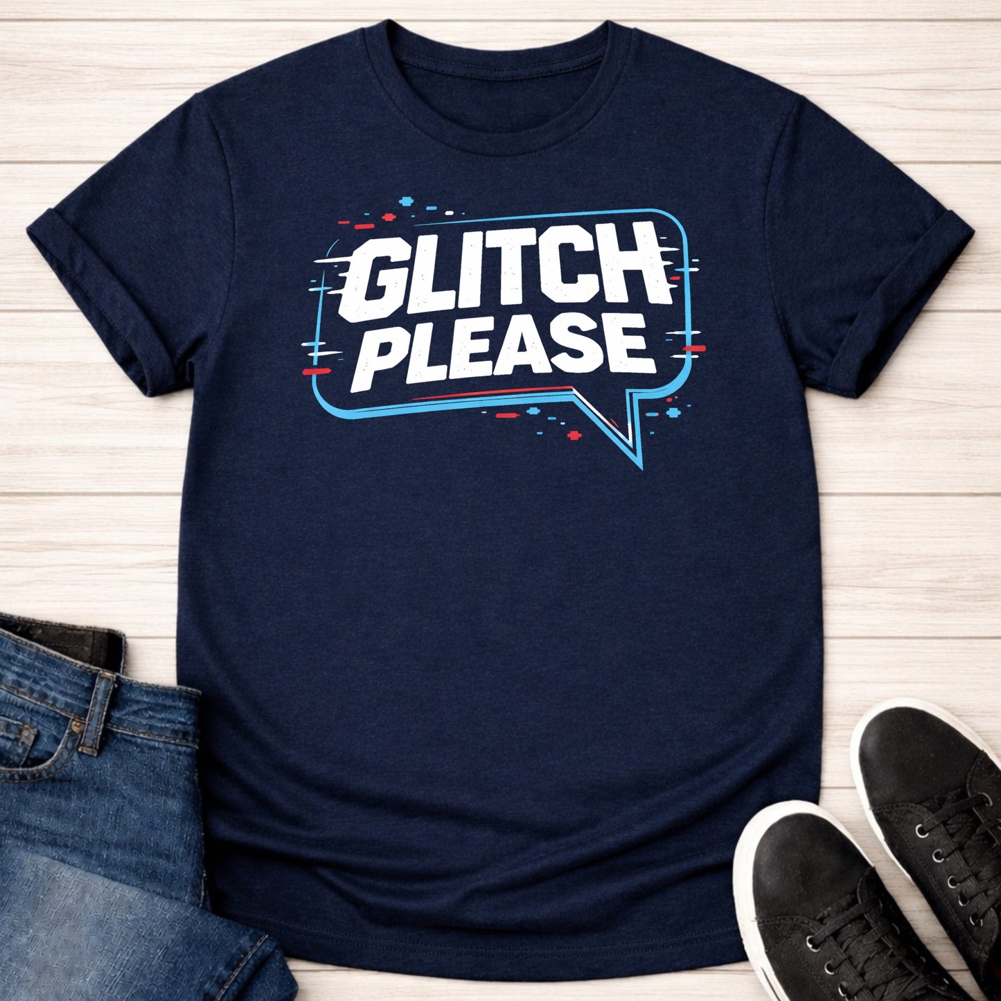 T-Shirt Navy / S Glitching T-shirt
