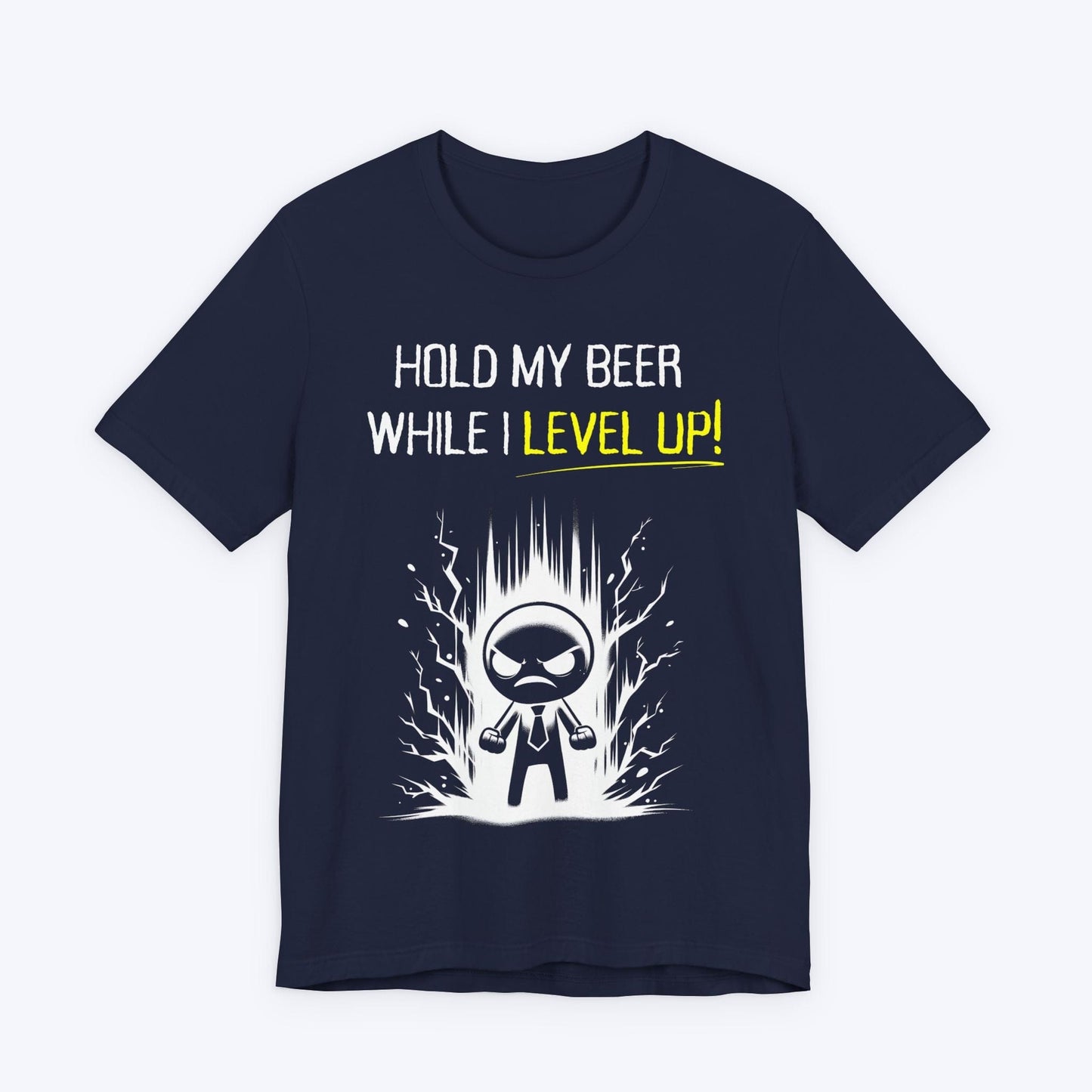 T-Shirt Navy / S Hold My Beer "Level Up" T-shirt