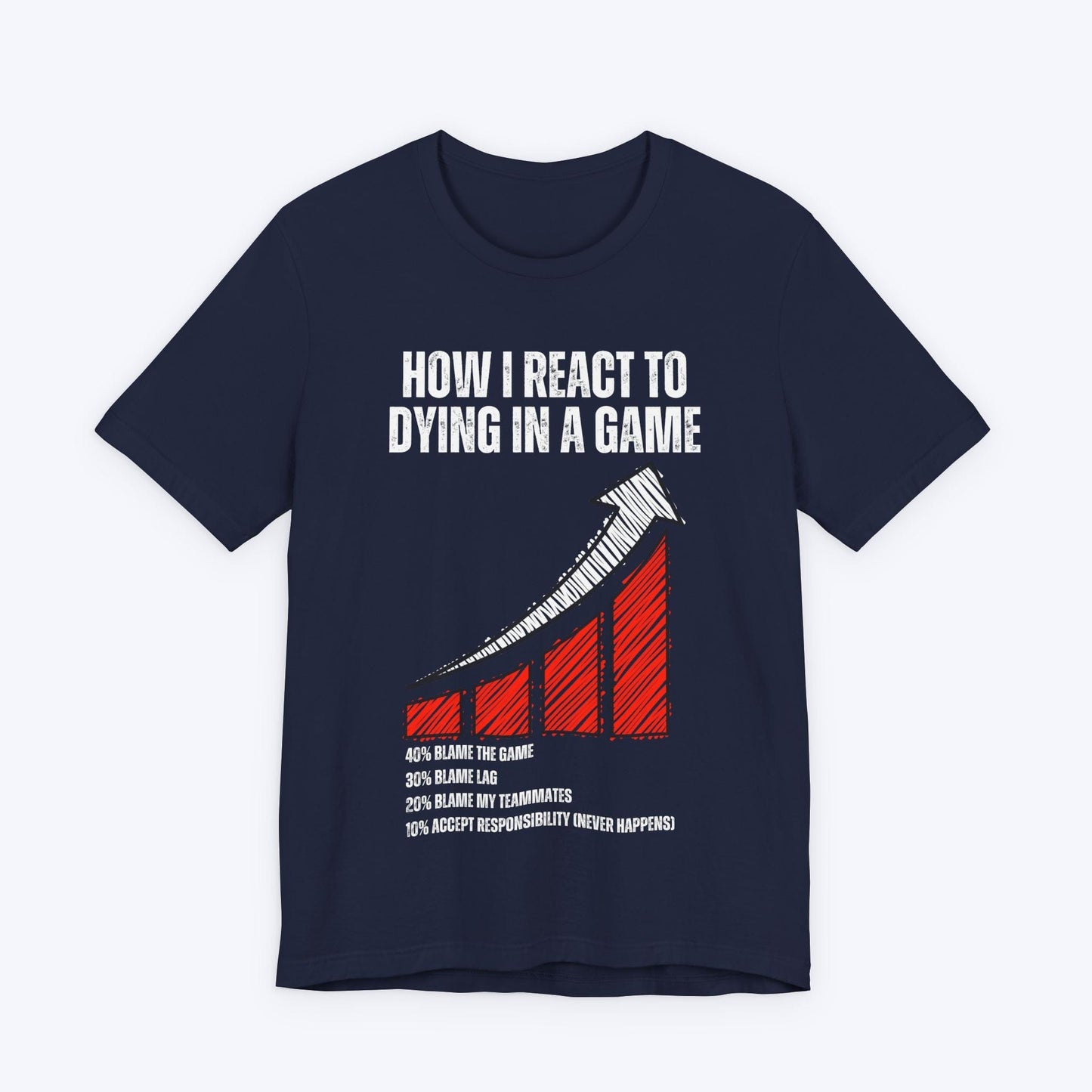 T-Shirt Navy / S How I React To Dying In Game T-shirt