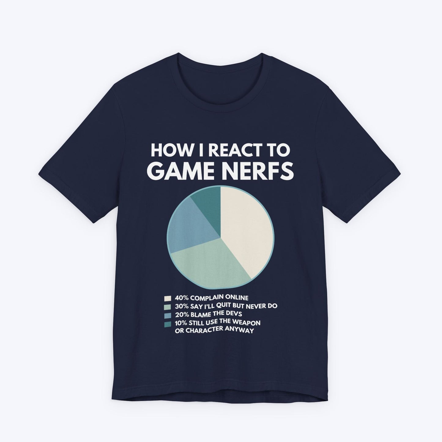T-Shirt Navy / S How I React To Game Nerfs T-shirt