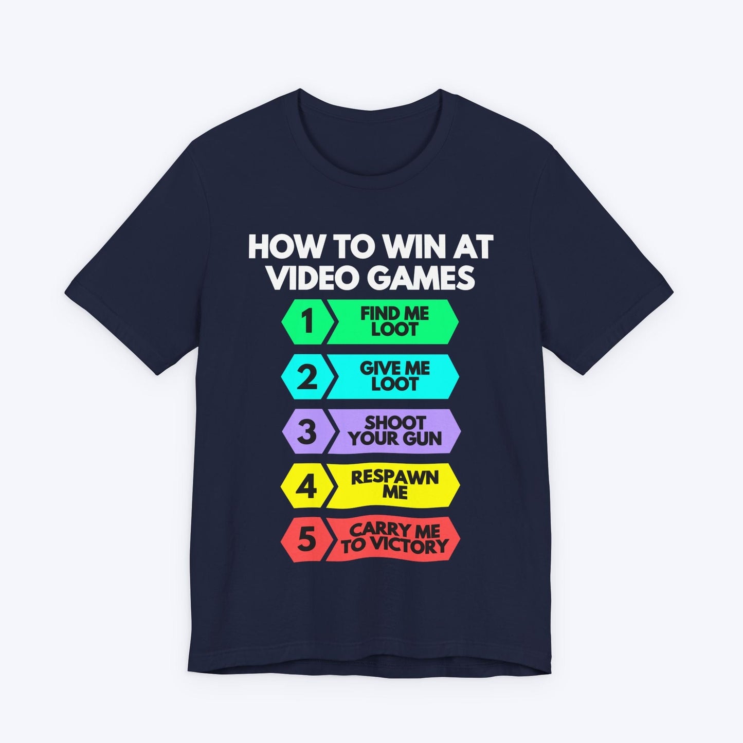 T-Shirt Navy / S How to Win at Video Games (Step by Step) T-shirt