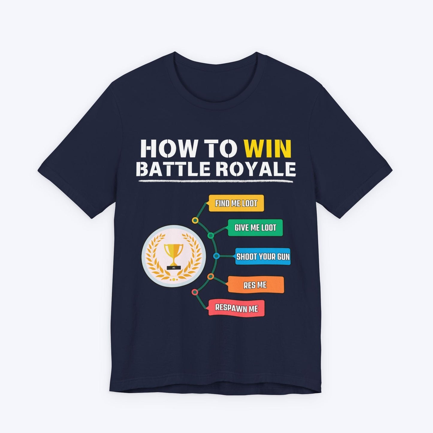 T-Shirt Navy / S How to Win Battle Royale (Gamer) T-shirt