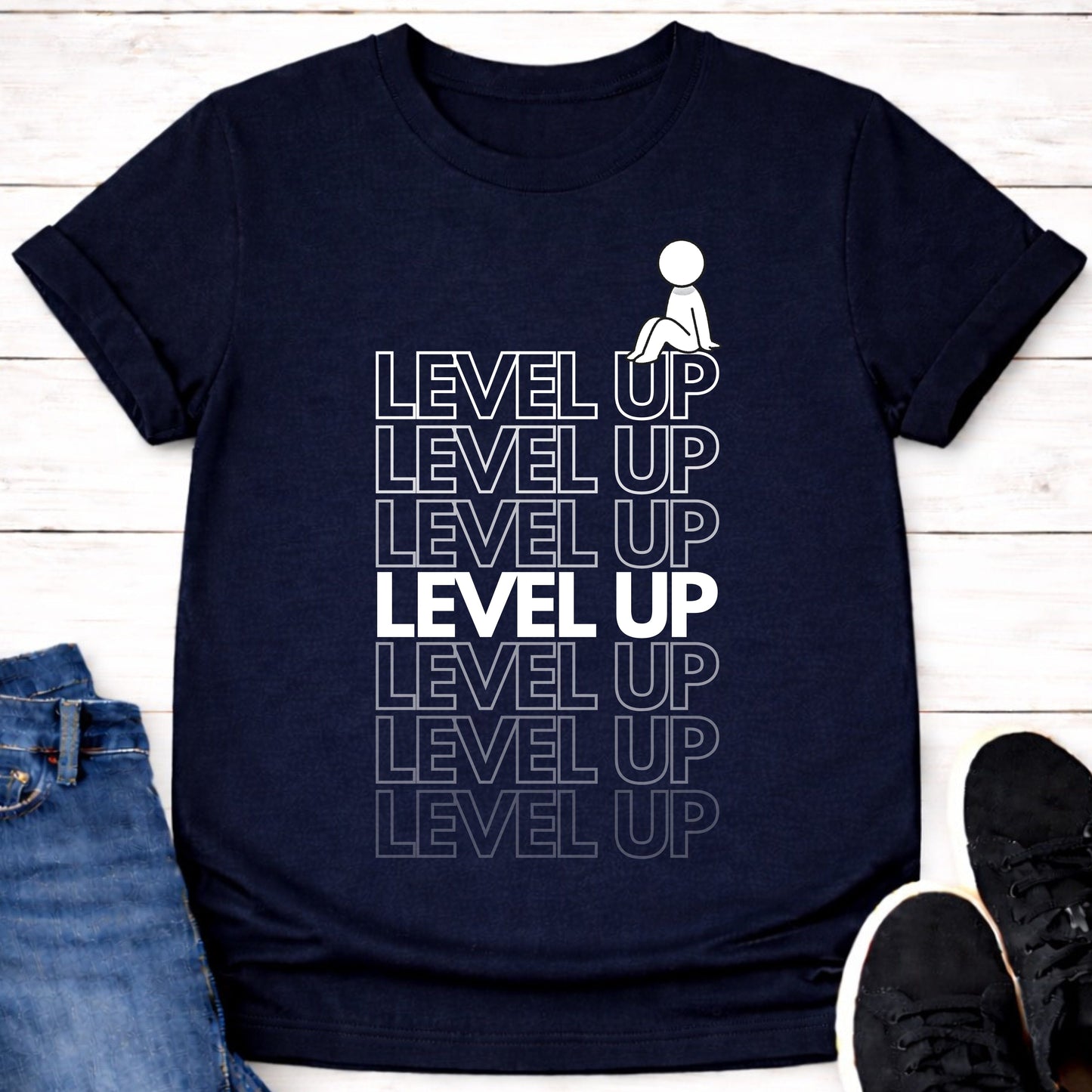 T-Shirt Navy / S Level Up T-shirt