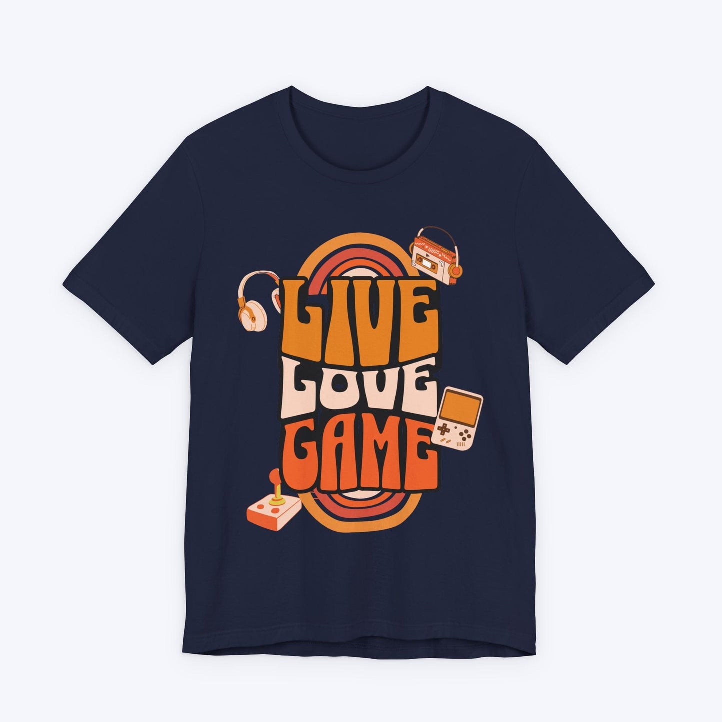 T-Shirt Navy / S Live, Love, Game (Retro Edition) T-shirt