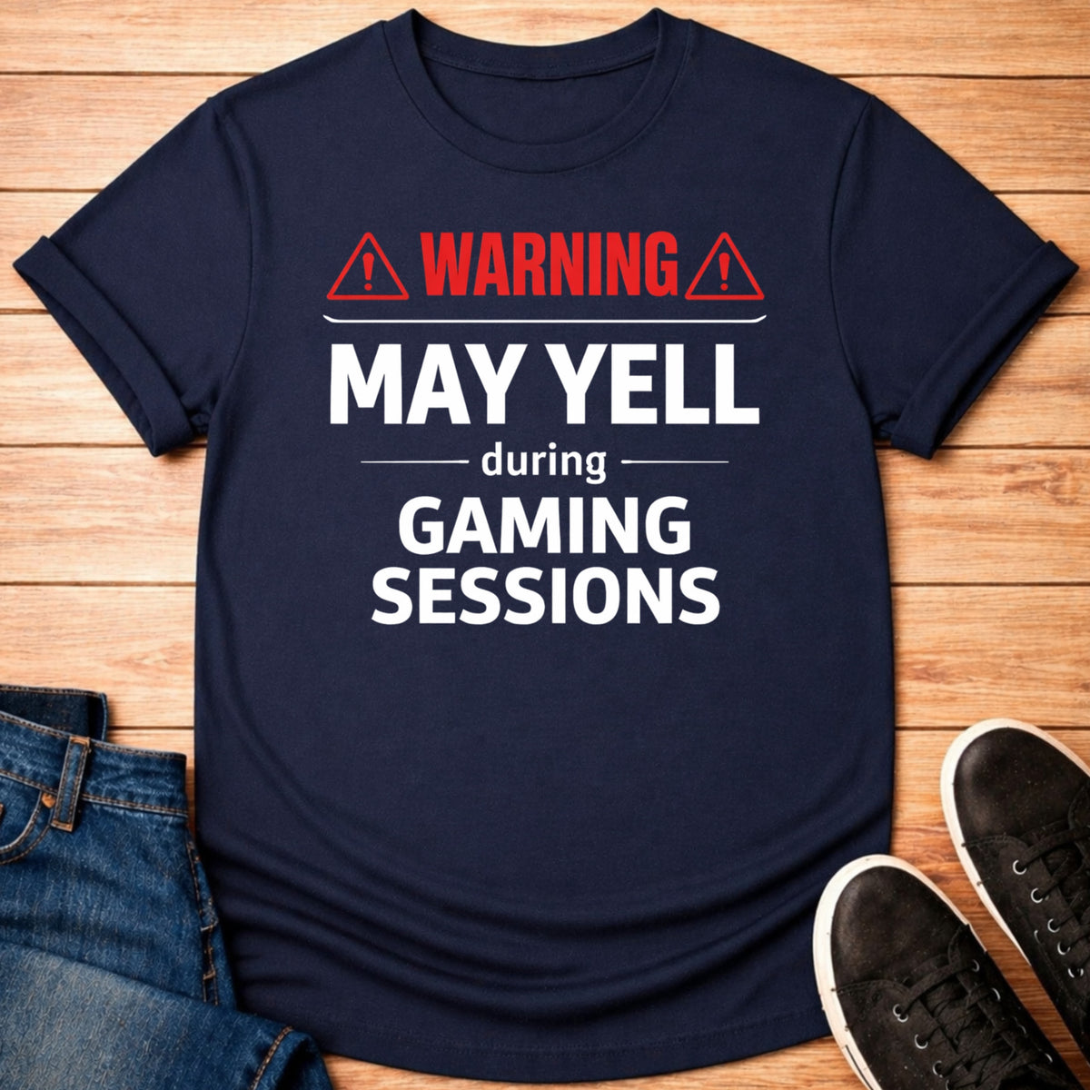 T-Shirt Navy / S May Yell While Gaming T-shirt