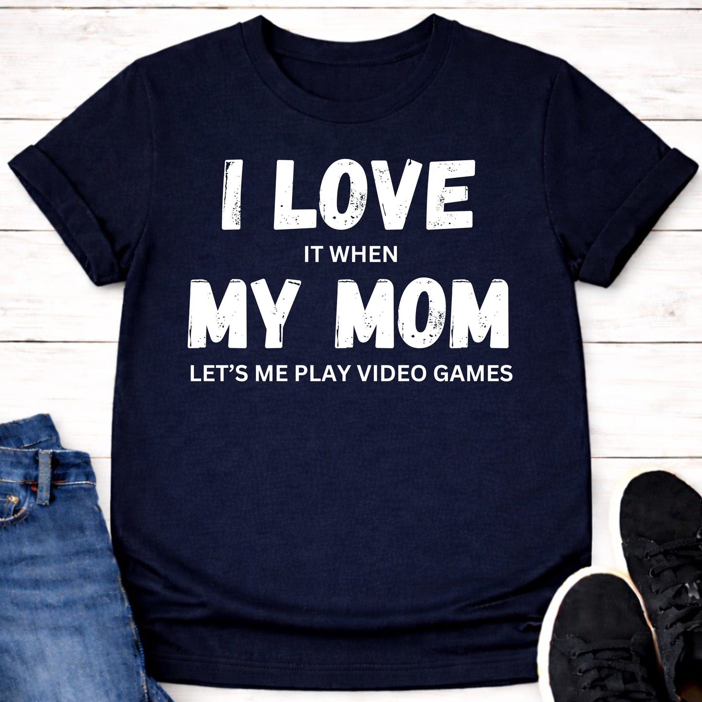 T-Shirt Navy / S Mom + Gaming T-shirt