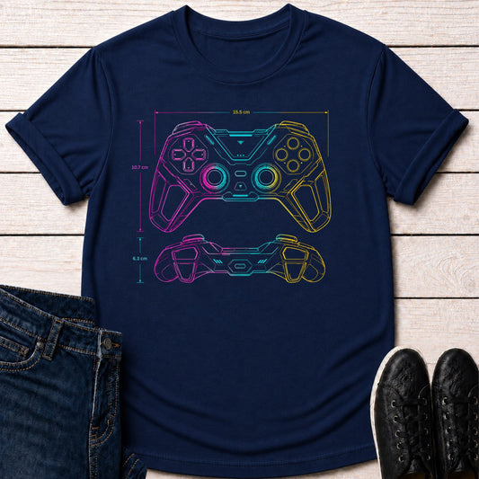 T-Shirt Navy / S Neon Controller Blueprint T-shirt