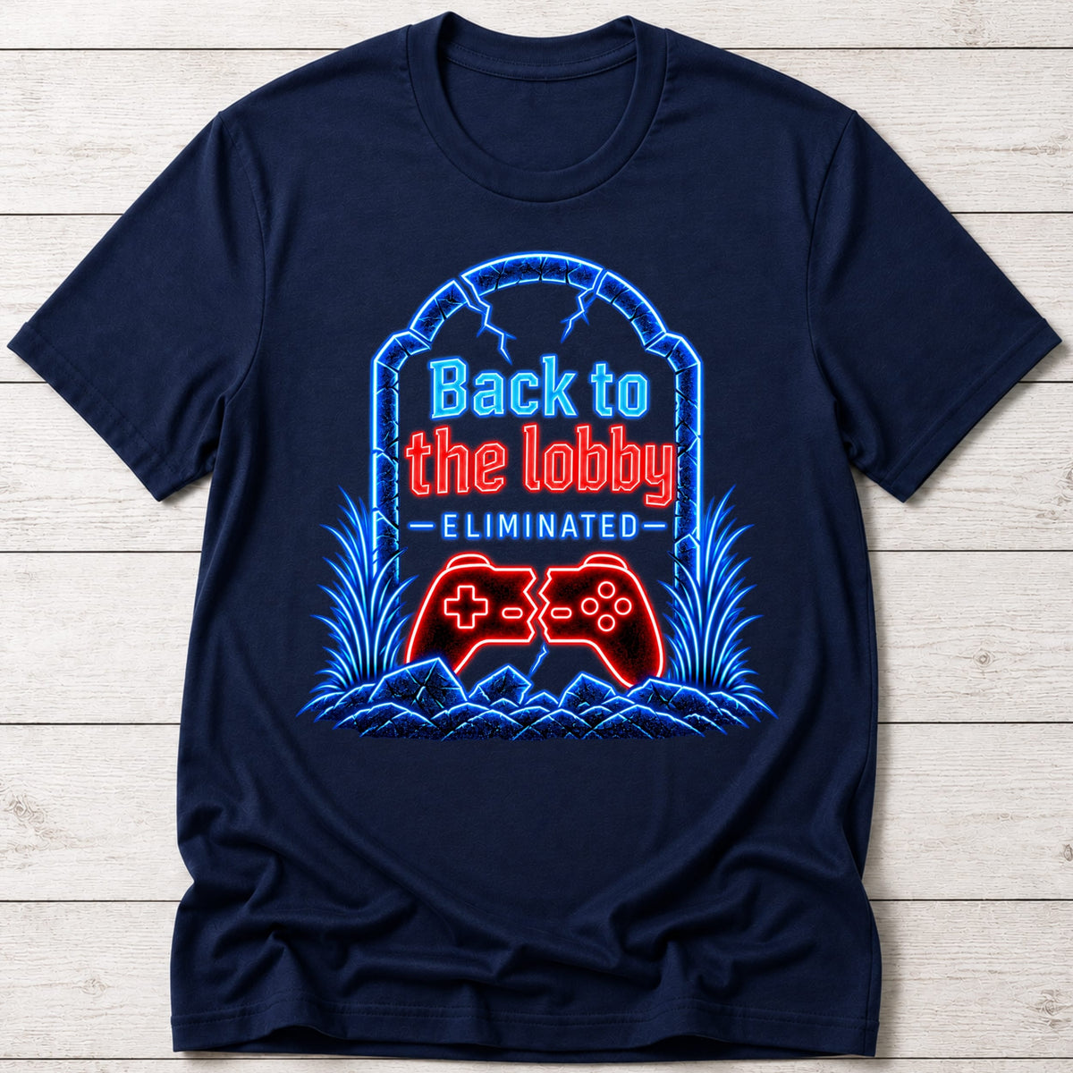 T-Shirt Navy / S Neon Tombstone T-shirt