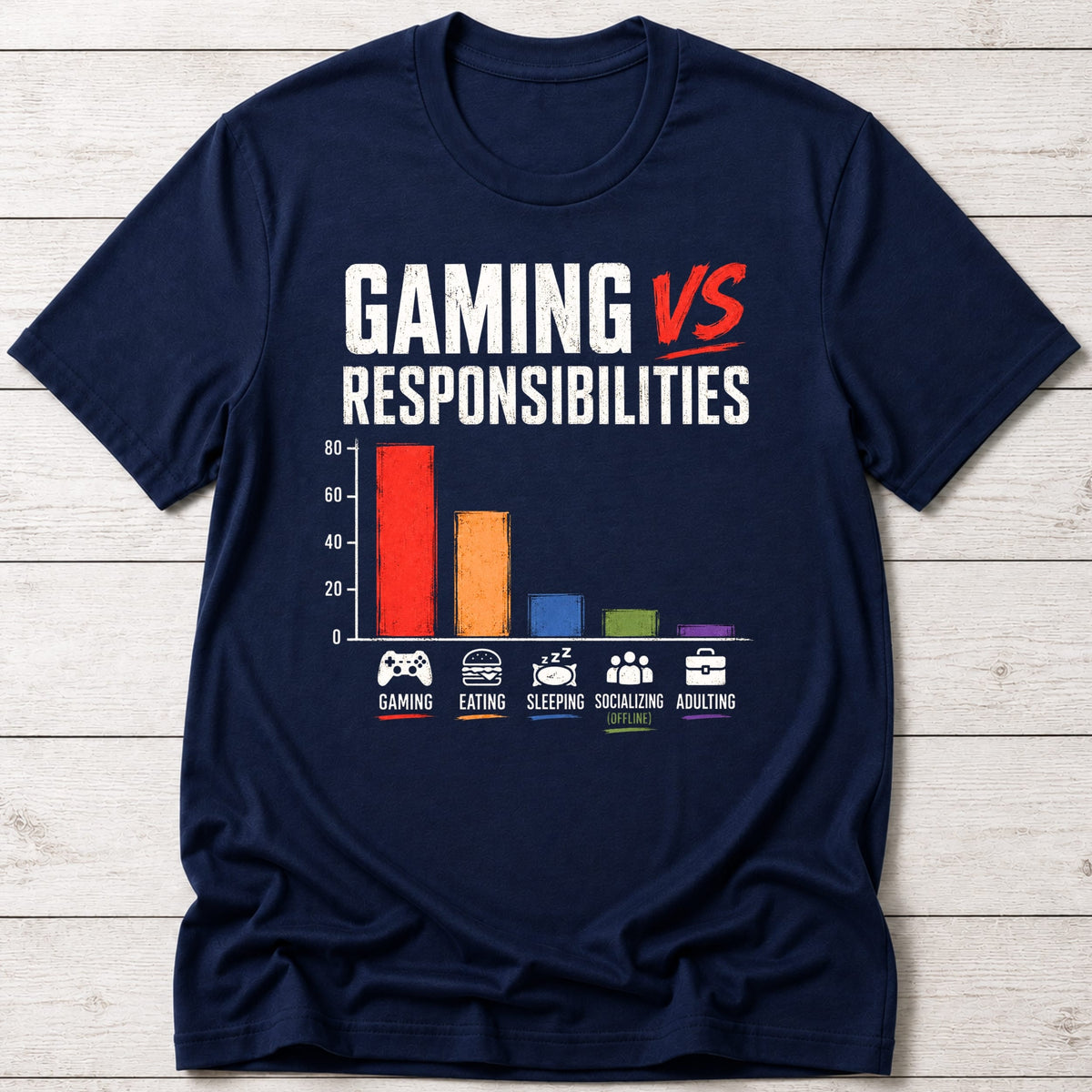 T-Shirt Navy / S No Responsibilities T-shirt