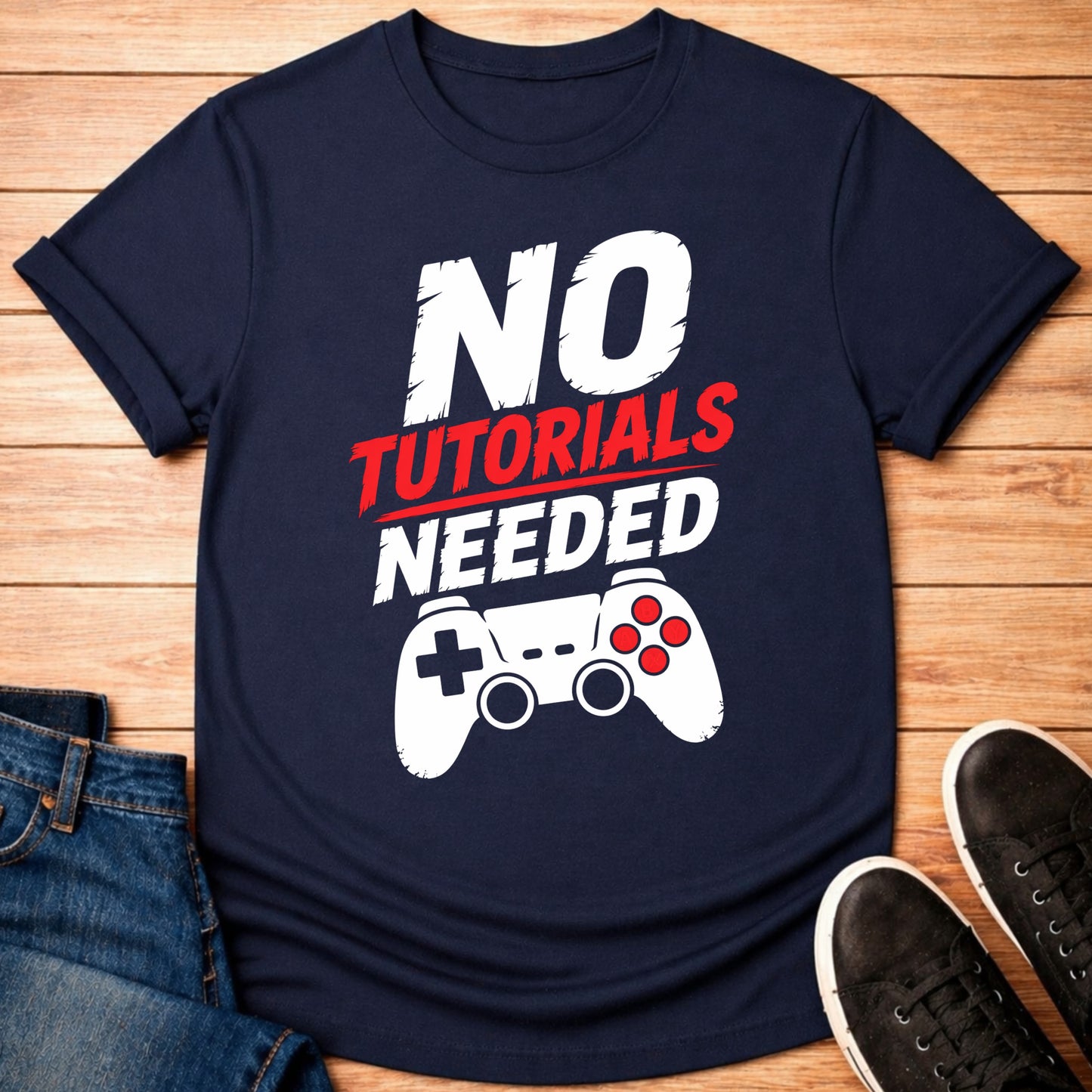 T-Shirt Navy / S No Tutorials Needed T-shirt