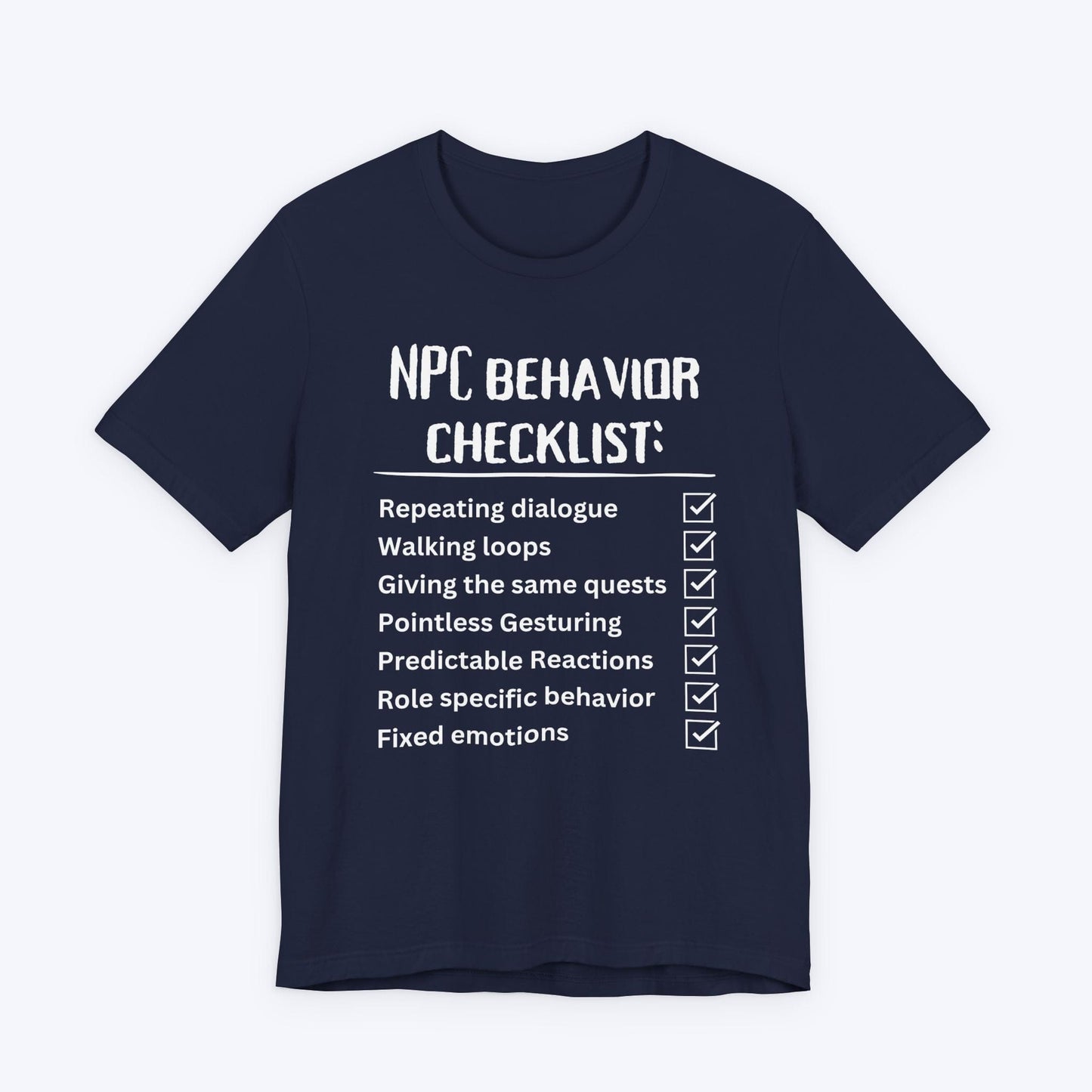 T-Shirt Navy / S NPC Behavior Checklist T-shirt