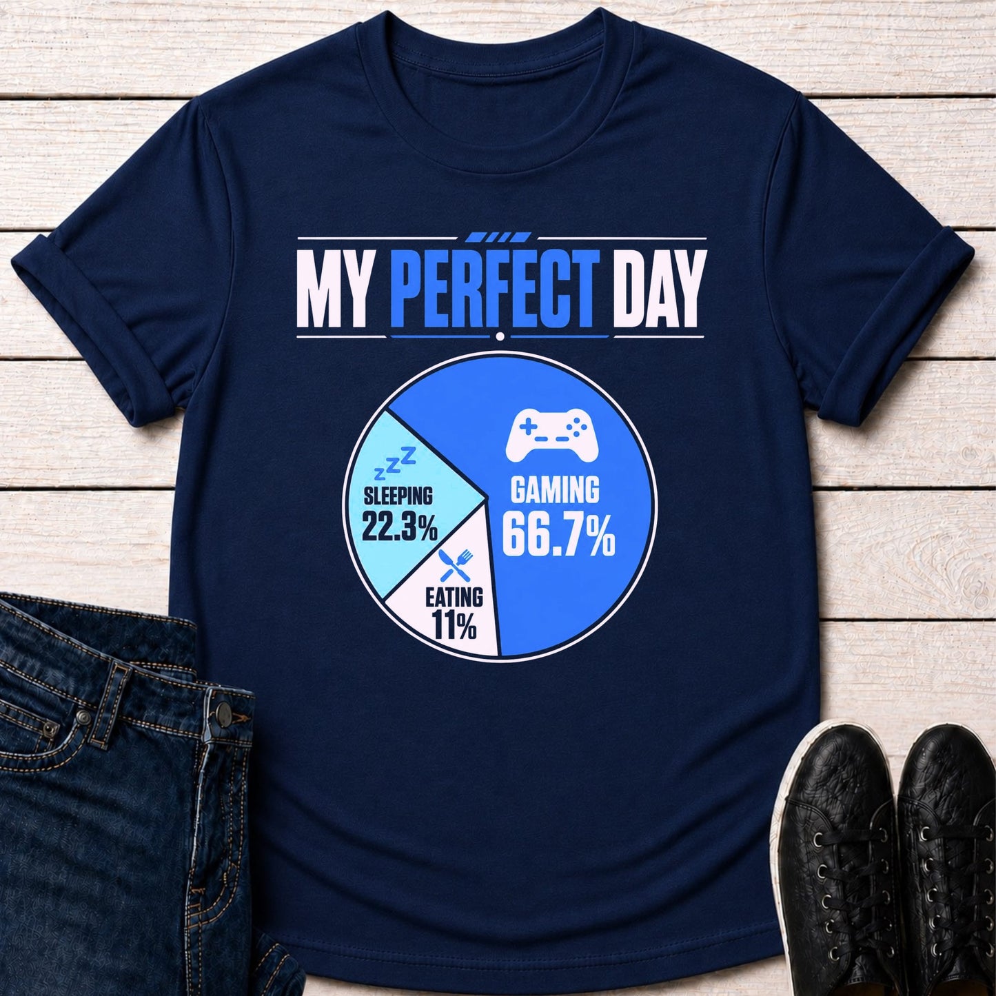 T-Shirt Navy / S Perfect Day Gaming T-shirt