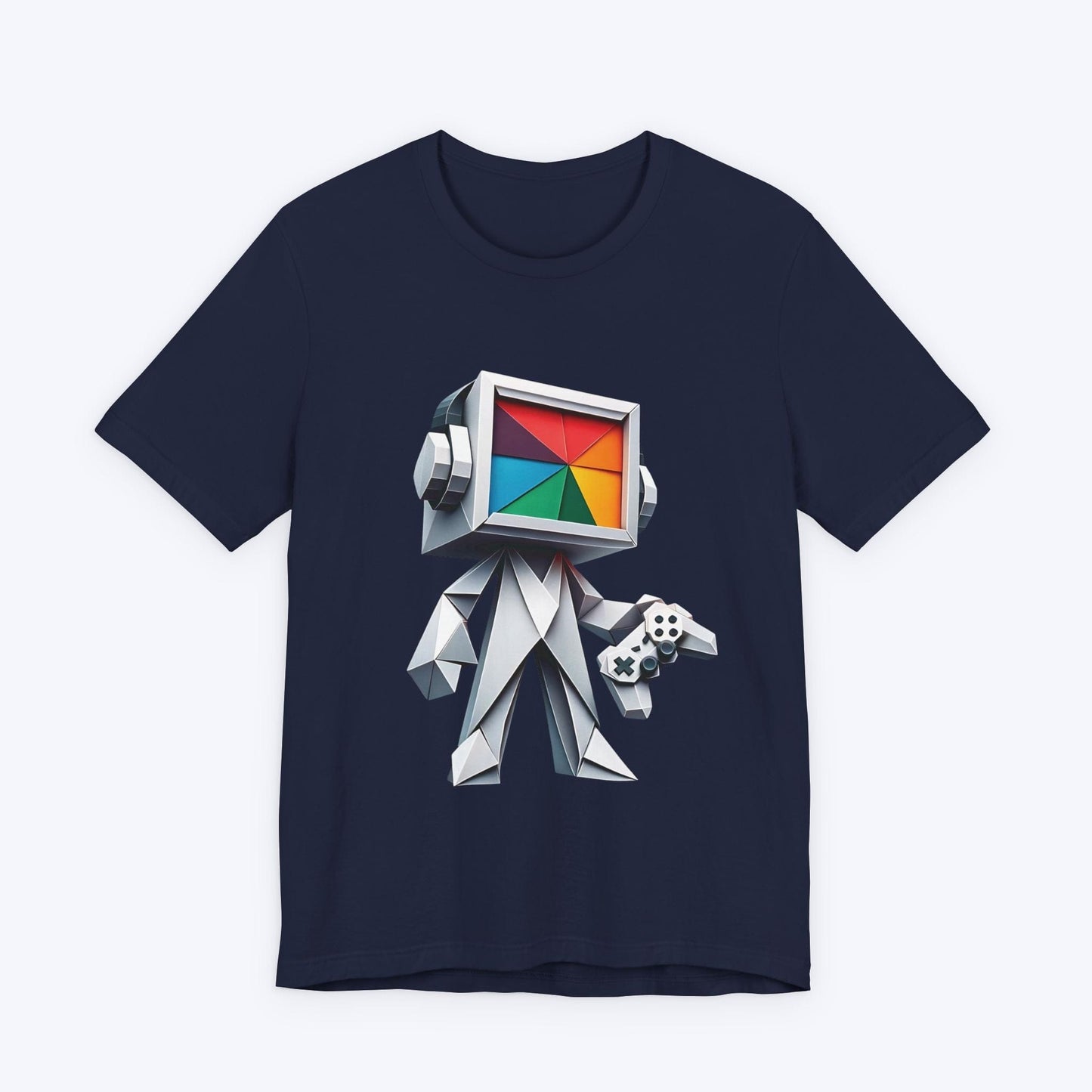 T-Shirt Navy / S Pixel Paper Player Gamer T-shirt