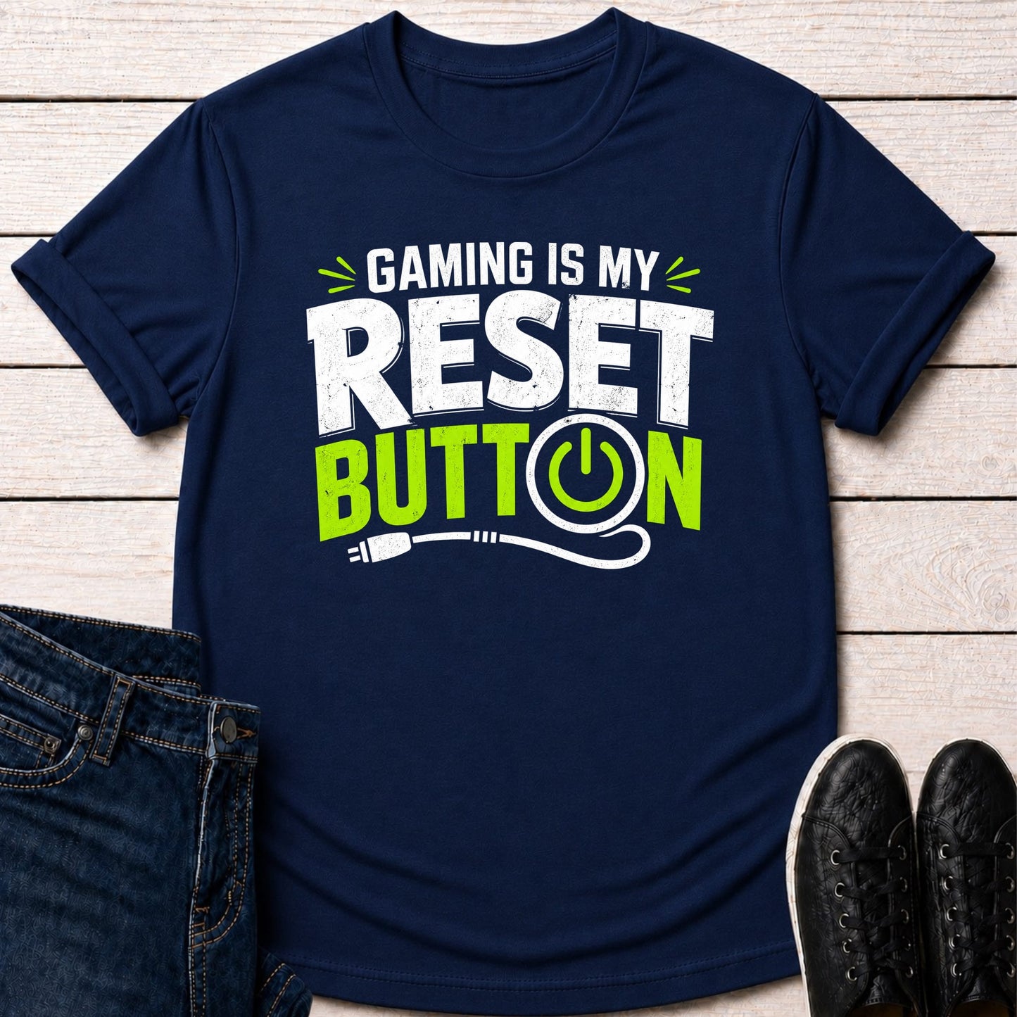 T-Shirt Navy / S Power Reset T-shirt