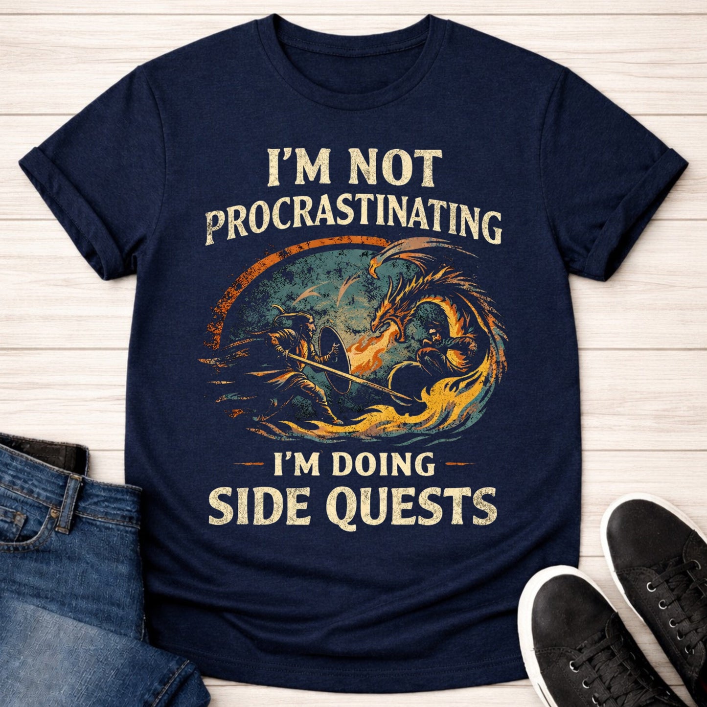 T-Shirt Navy / S Procrastination Expert T-shirt