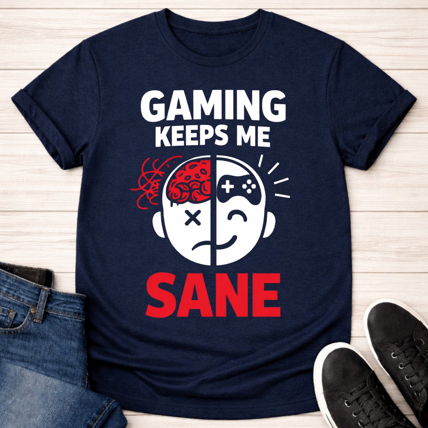 T-Shirt Navy / S Sane Mode Split T-shirt