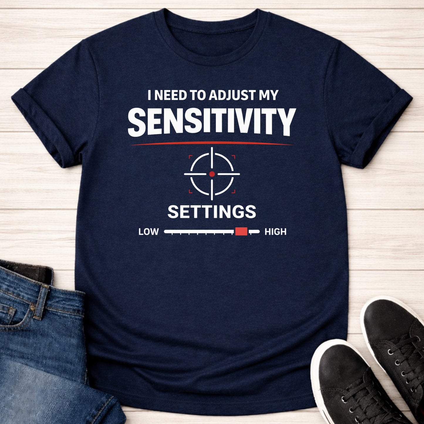 T-Shirt Navy / S Sensitivity Settings T-shirt