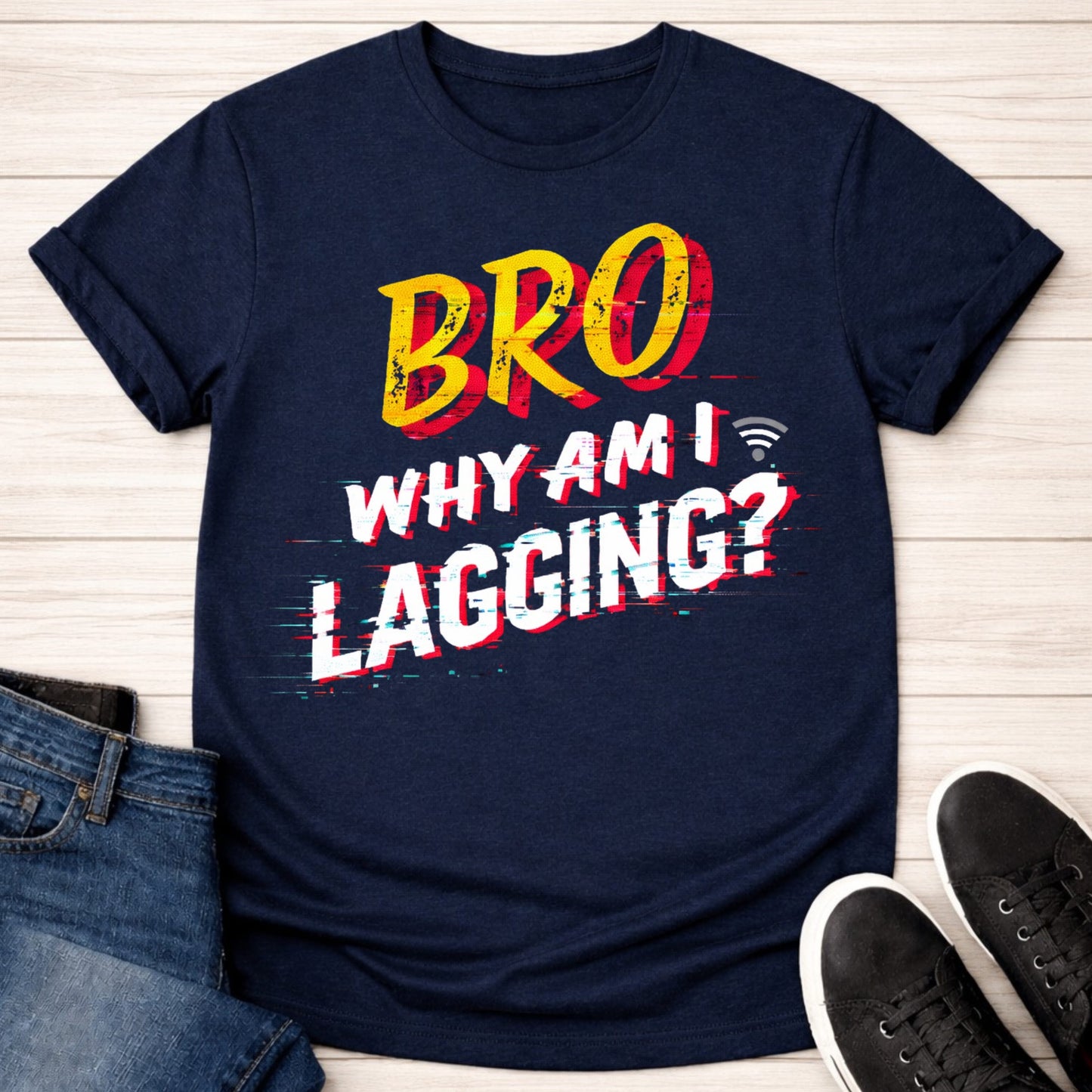 T-Shirt Navy / S Why Bro T-shirt