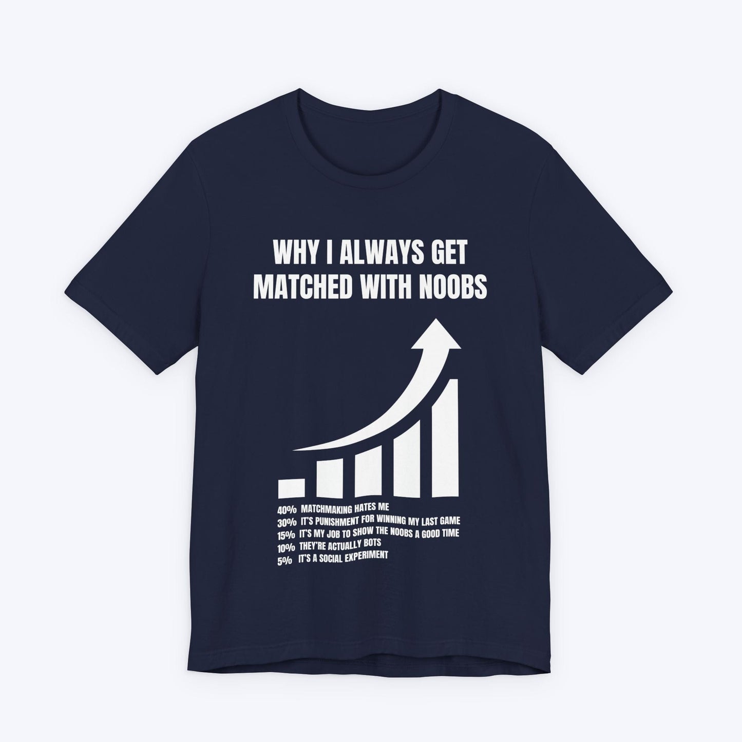 T-Shirt Navy / S Why I Always Get Matched With Noobs T-shirt