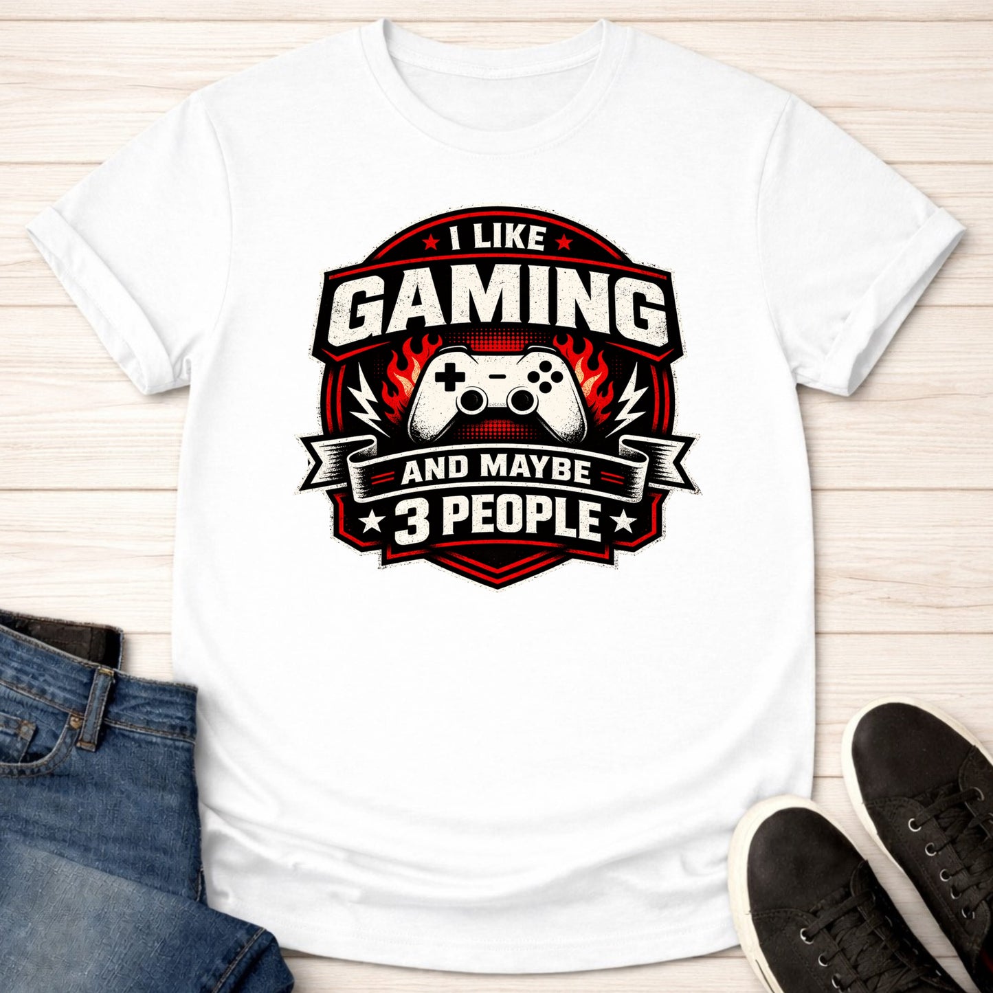 T-Shirt White / S 3 People at Most T-shirt