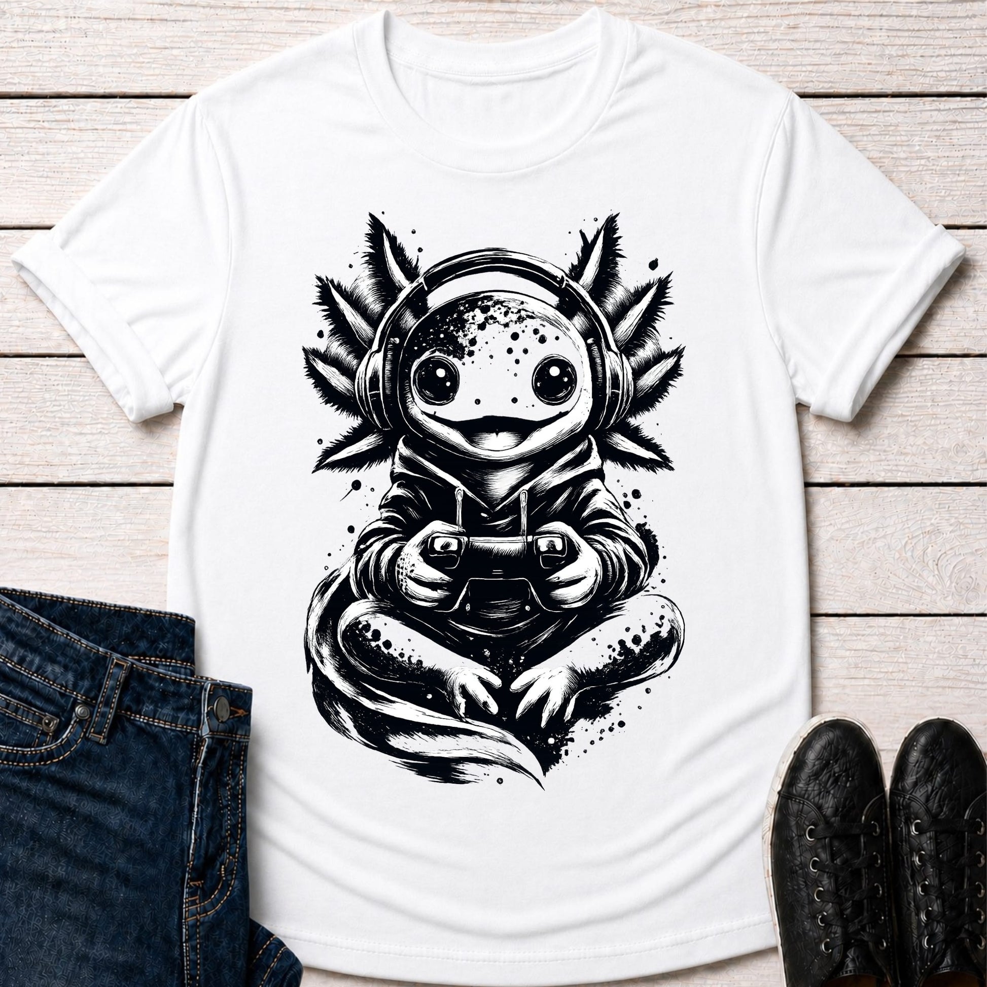 T-Shirt White / S Gaming Axolotl T-shirt