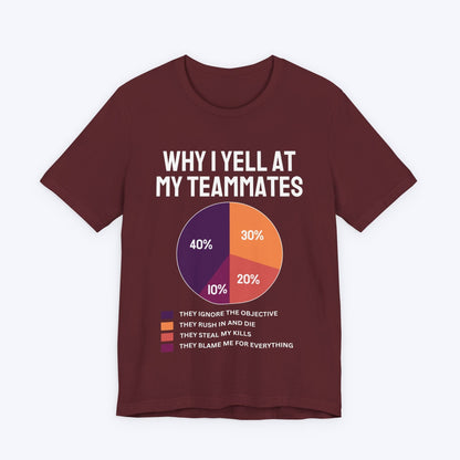 T-Shirt Why I Yell At My Teammates T-shirt